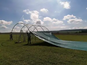 Mobilní přístřešek 6 × 6 m