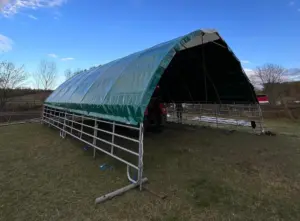 Montáž přístřešku 12x8 m pro zvířata