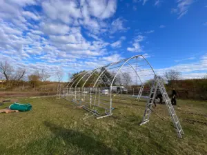 Montáž přístřešku pro skot 12x8m ocelová konstrukce