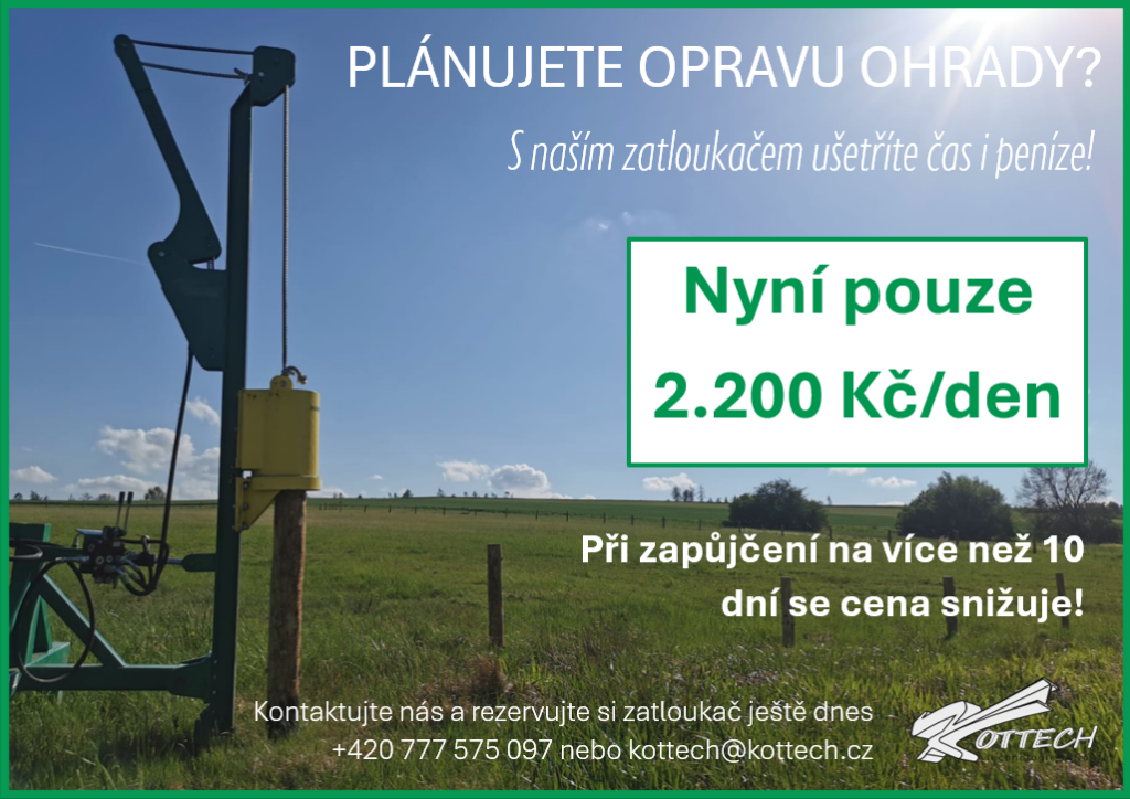 Půjčení zatloukače za traktor HAMMER 001 za akční cenu!